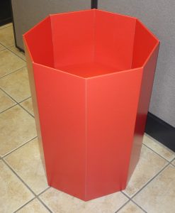 octagonal dump display bin